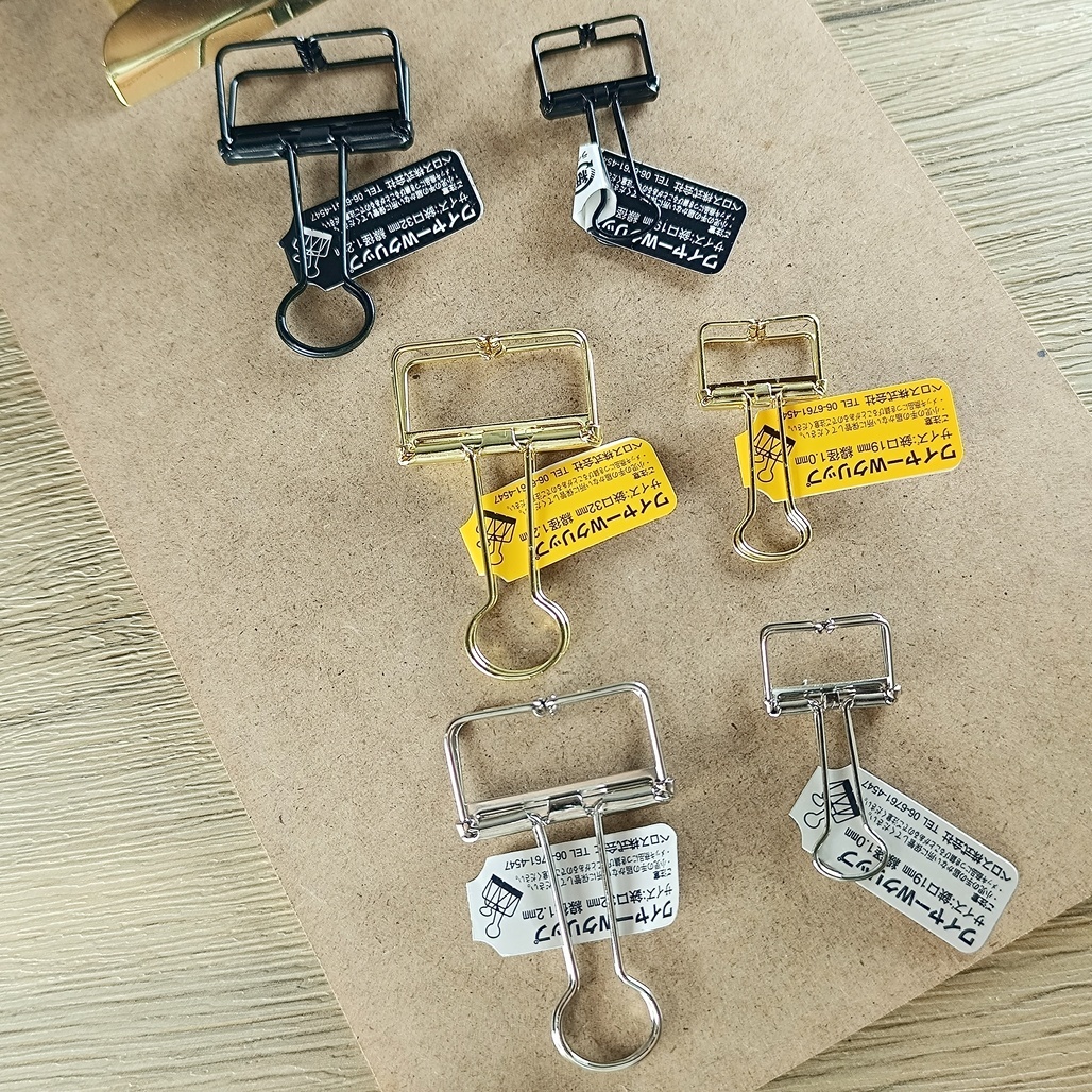 日本VELOS．透視長尾夾 大/小 黑/金/銀