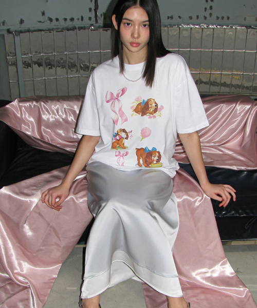 RONRON LADY DOG MOMENTS OVER FIT T SHIRT