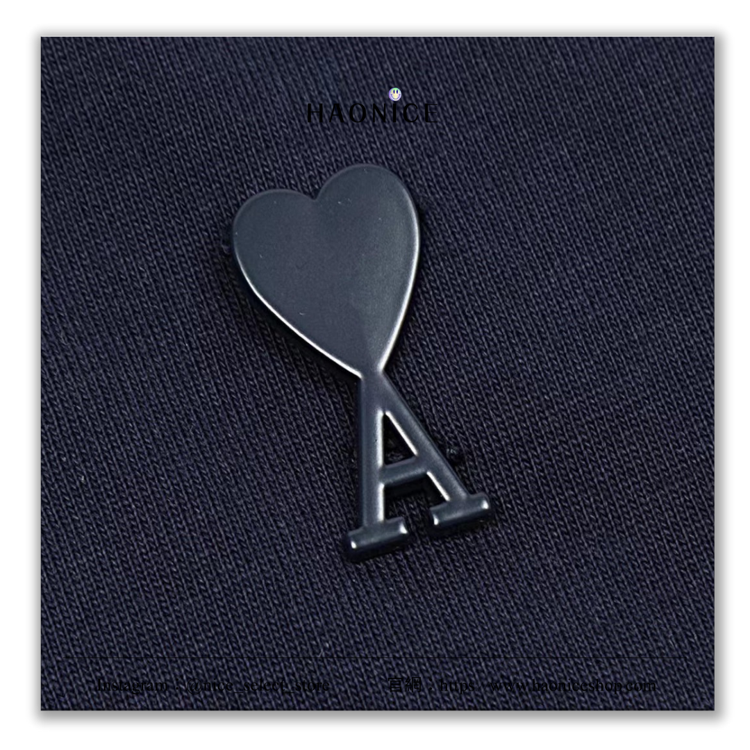 【HAO NICE】Ami立體金屬超讚👍24SS夏季新品🔥法國精品🇫🇷Ami Paris 💗經典金屬愛心logo短袖 短T