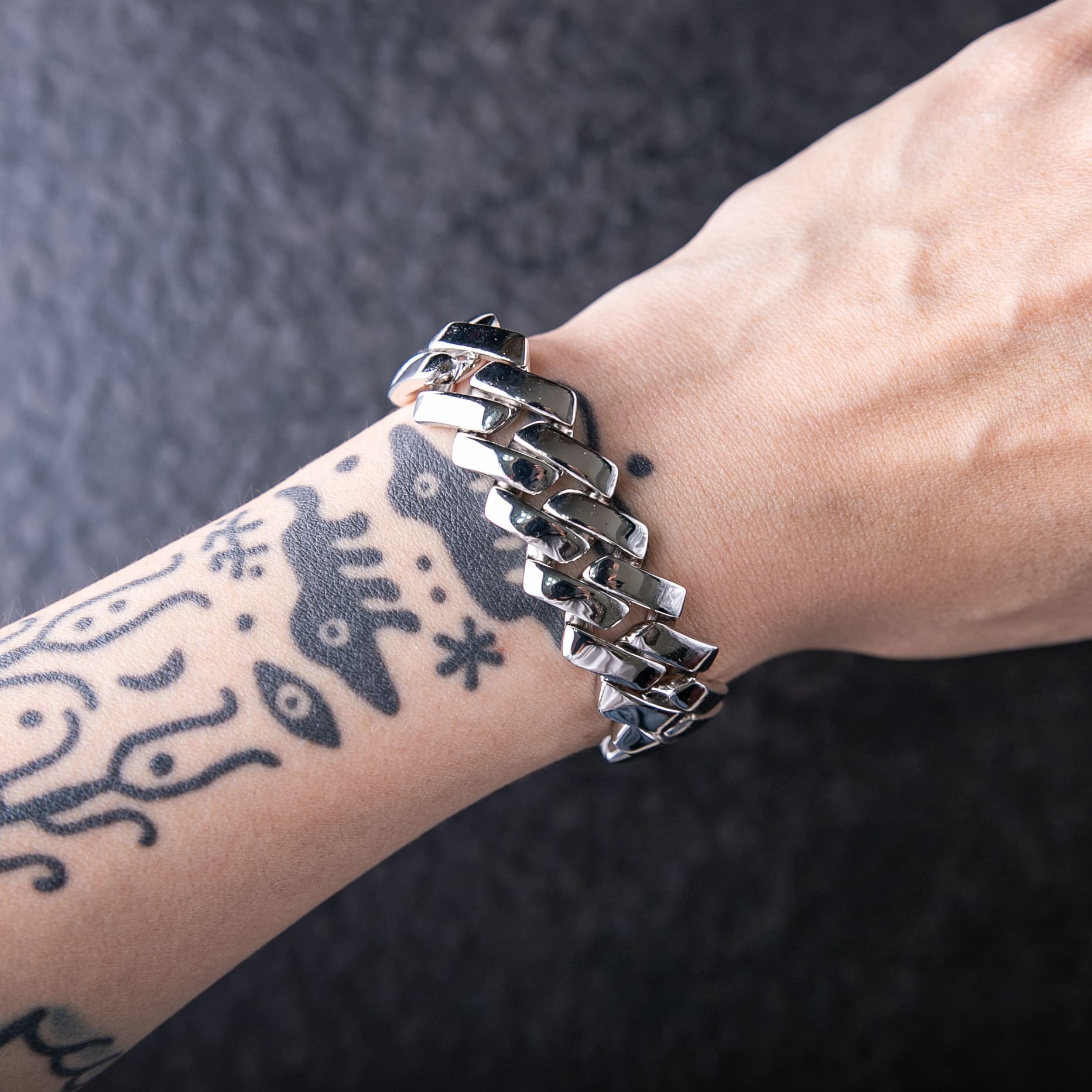 18mm光面菱形古巴手鍊