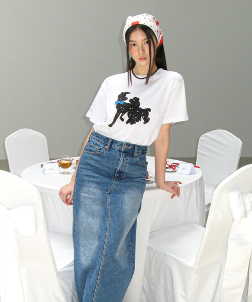RONRON CRAYON LADY AND THE TRAMP BASIC FIT T SHIRT