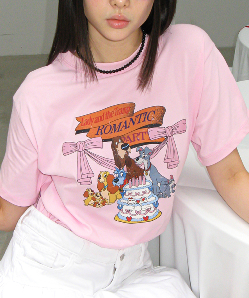 Tシャツ・カットソー RONRON ROMANTIC PARTY BASIC FIT T SHIRT 4BUK500 RONRON ♥ ROMANTIC PARTY BASIC FIT T SHIRT /追跡付 (RONRON/T