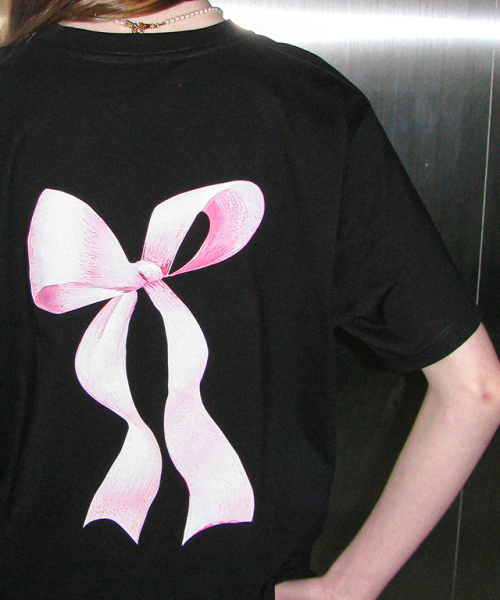 RONRON BIG CRAYON RIBBON BASIC FIT T SHIRT