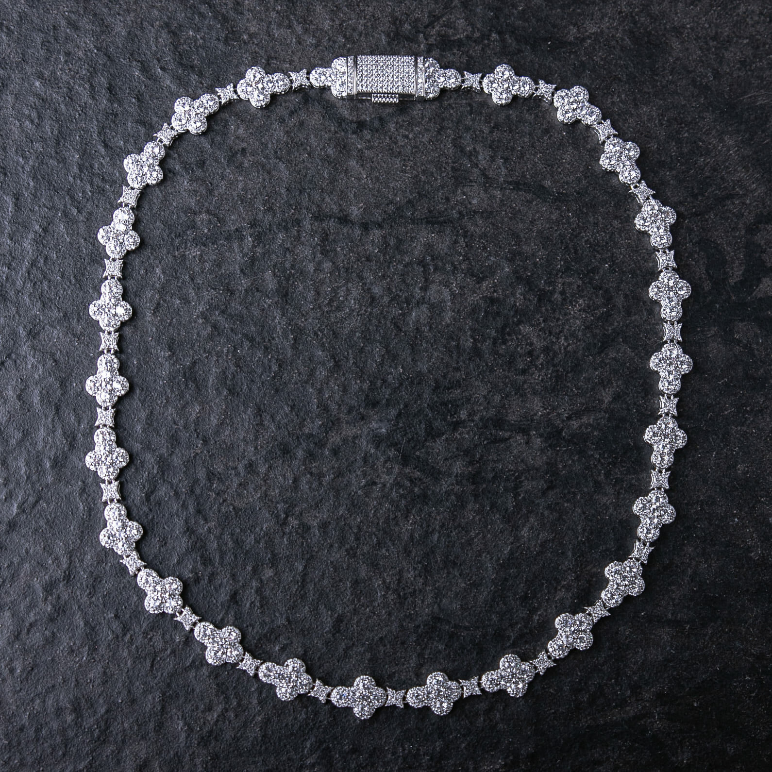 10mm滿鑲圓弧十字架星星項鍊