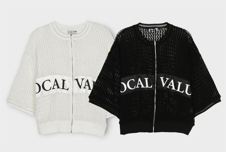 Local網眼拉鍊外套