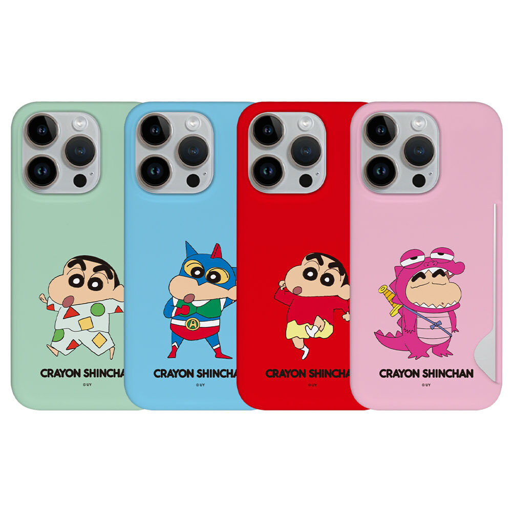 蠟筆小新 - Card hard Case - 貼身插卡槽手機硬殼 CD