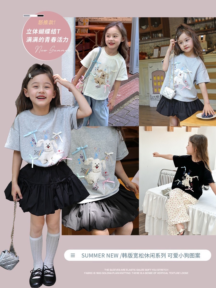 立體蝴蝶結小狗狗上衣