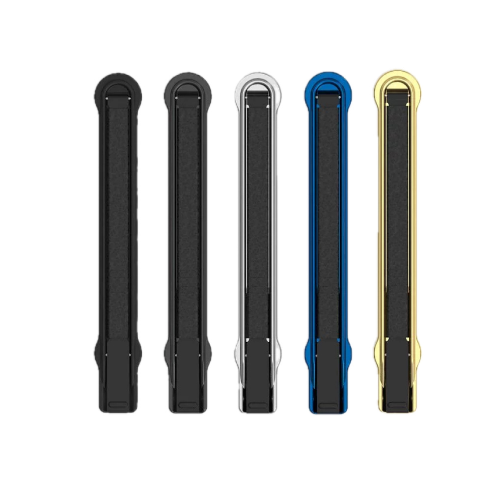 【SleekStrip】二代犀利釦手機握帶支架 - 皮革冪黑