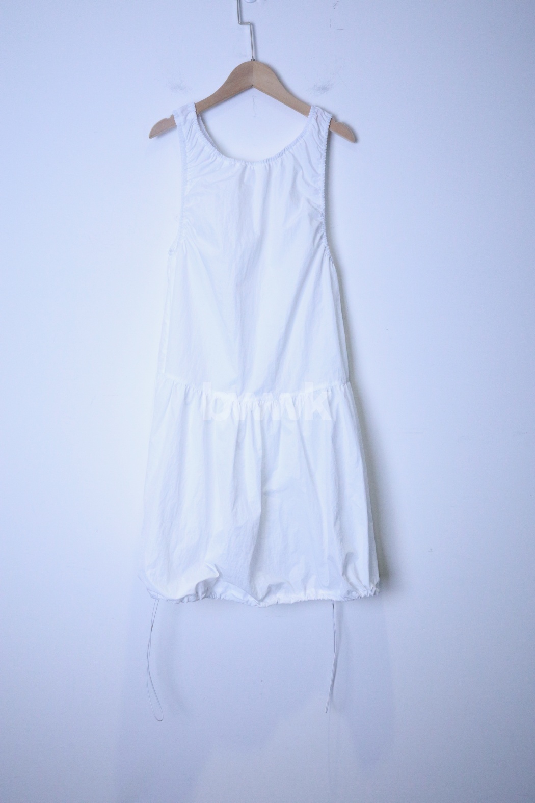 拼接口袋束繩背心洋-白