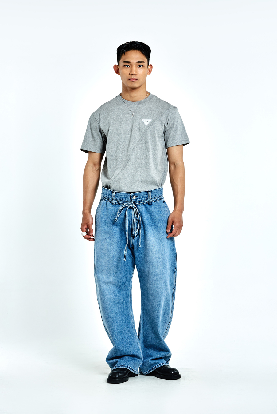 不對稱Ｔ恤－灰