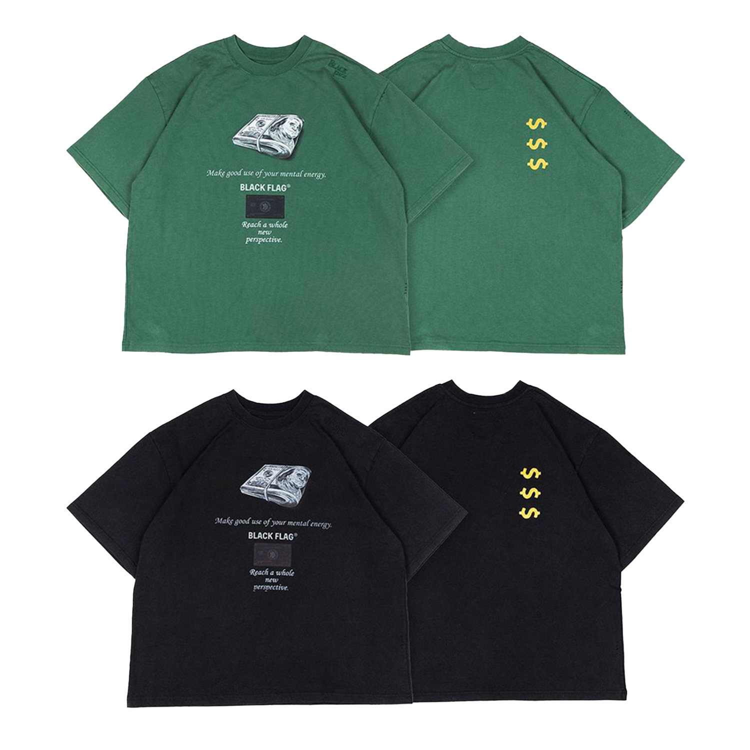 BLACK FLAG 黑旗 US dollars 印花T【JBF24T003】