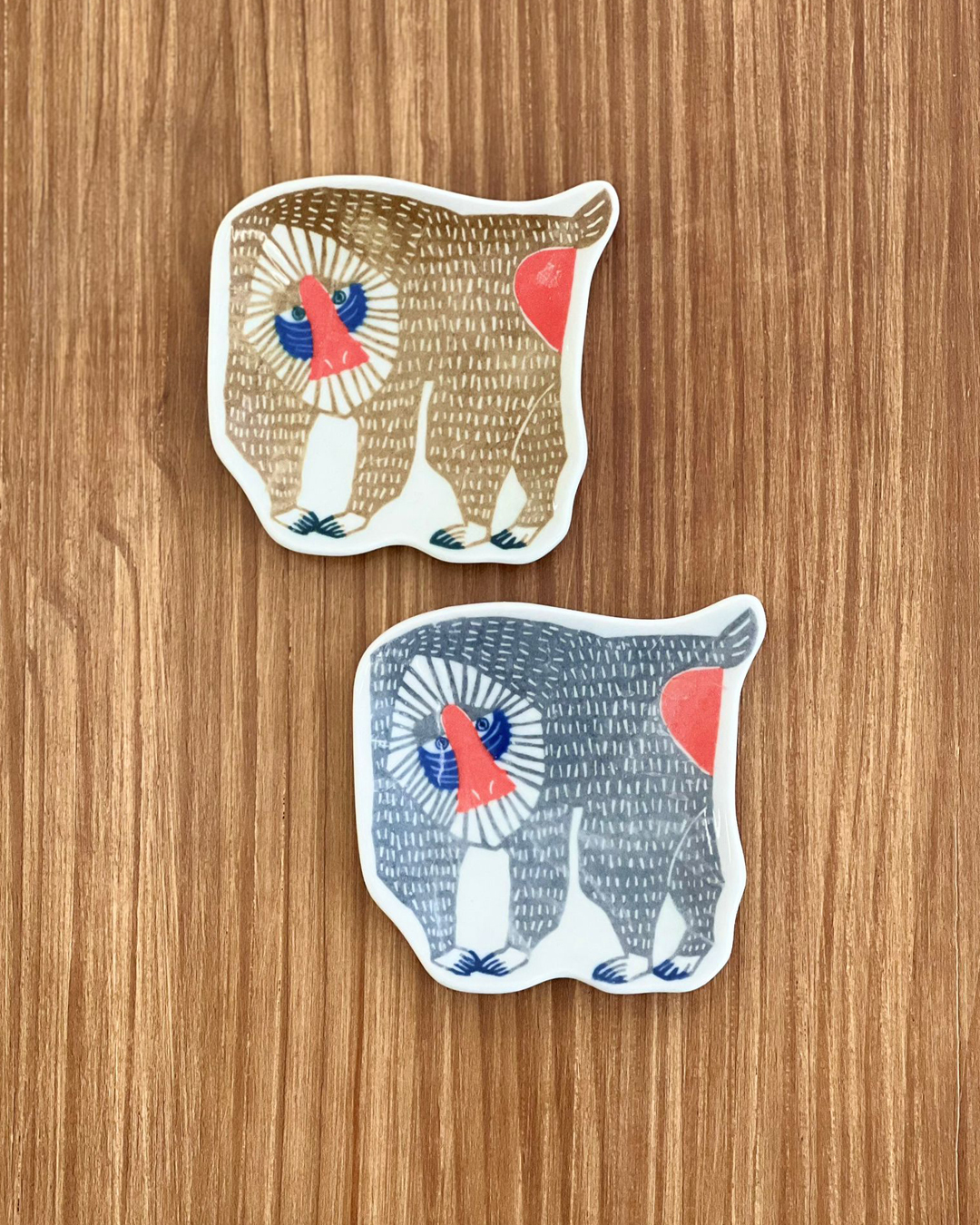 印判手 山魈豆皿 淺啡｜倉敷意匠 x kata kata