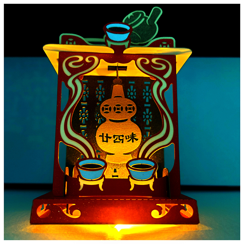 機關紙藝：鐘擺小夜燈－涼茶