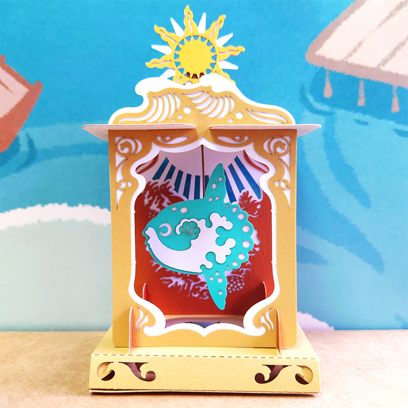 機關紙藝：鐘擺小夜燈－太陽魚