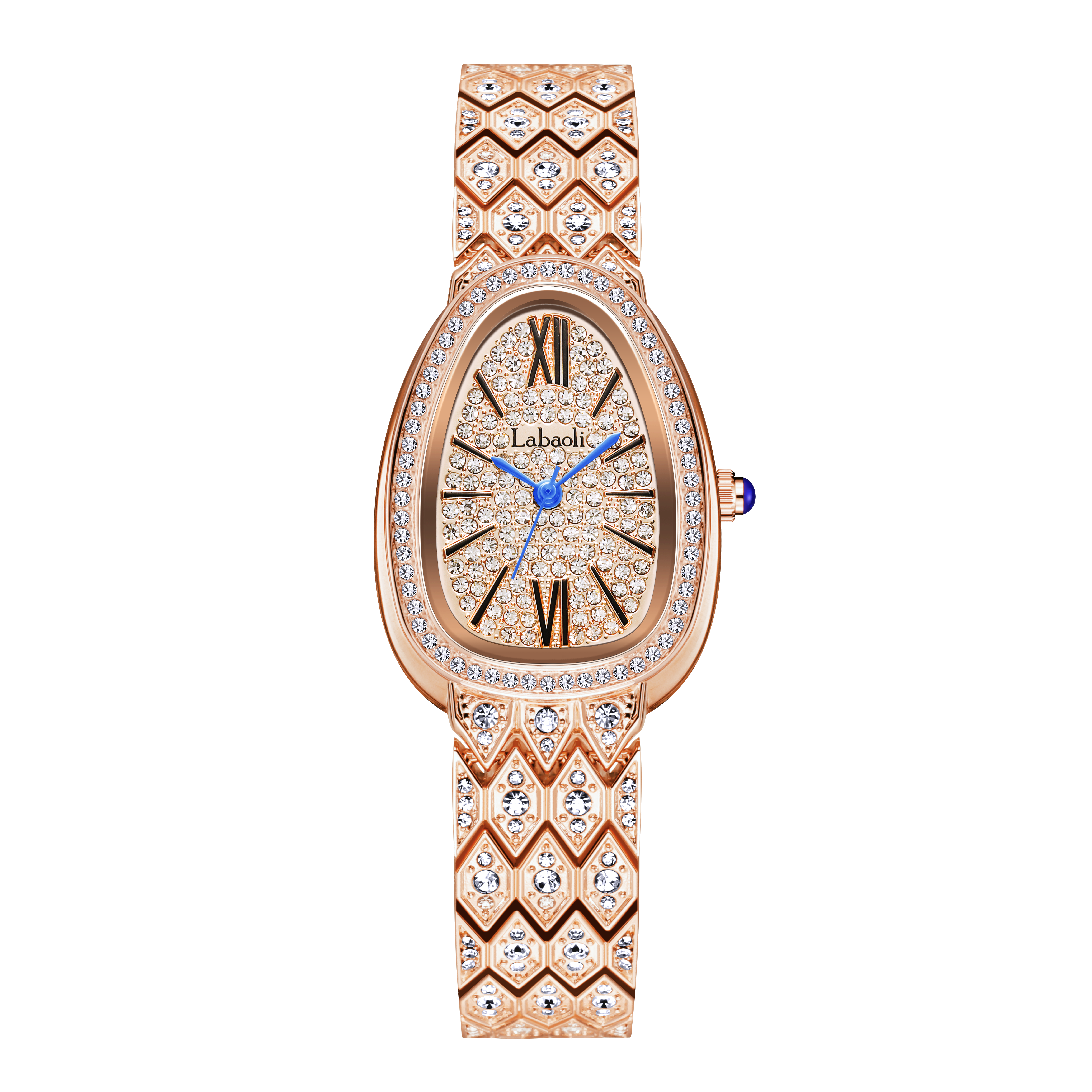 【Labaoli 娜寶麗】絢麗晶鑽 水滴造形 名媛腕錶