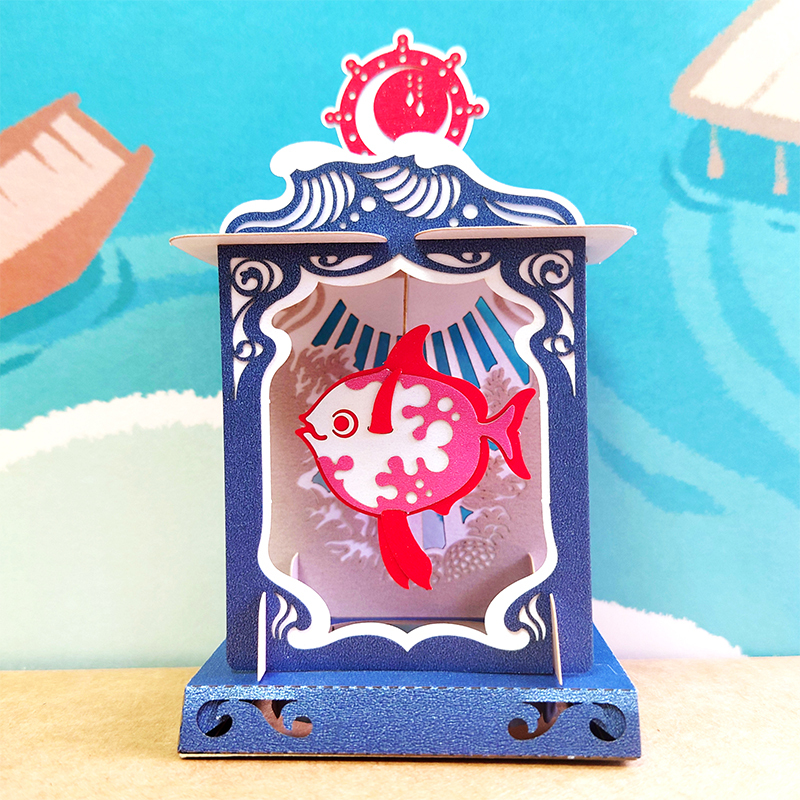 機關紙藝：鐘擺小夜燈－月亮魚