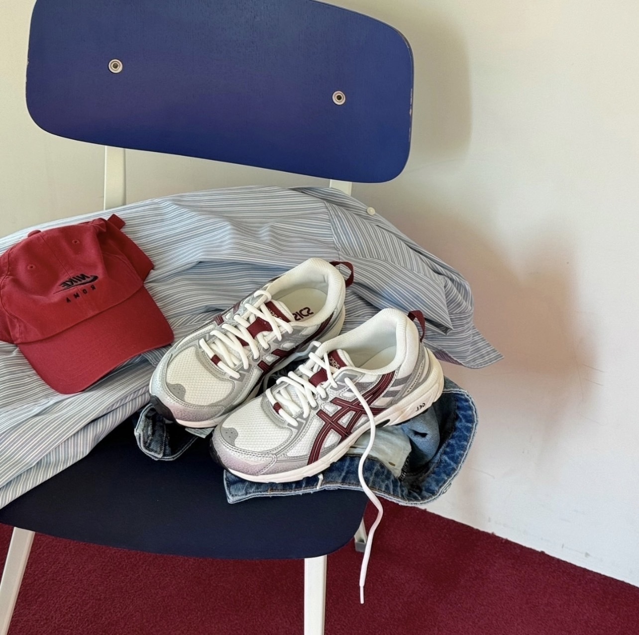 預購 Asics Gel-Venture 6 白銀色 金屬酒紅 紅色 Y2K 復古 慢跑鞋