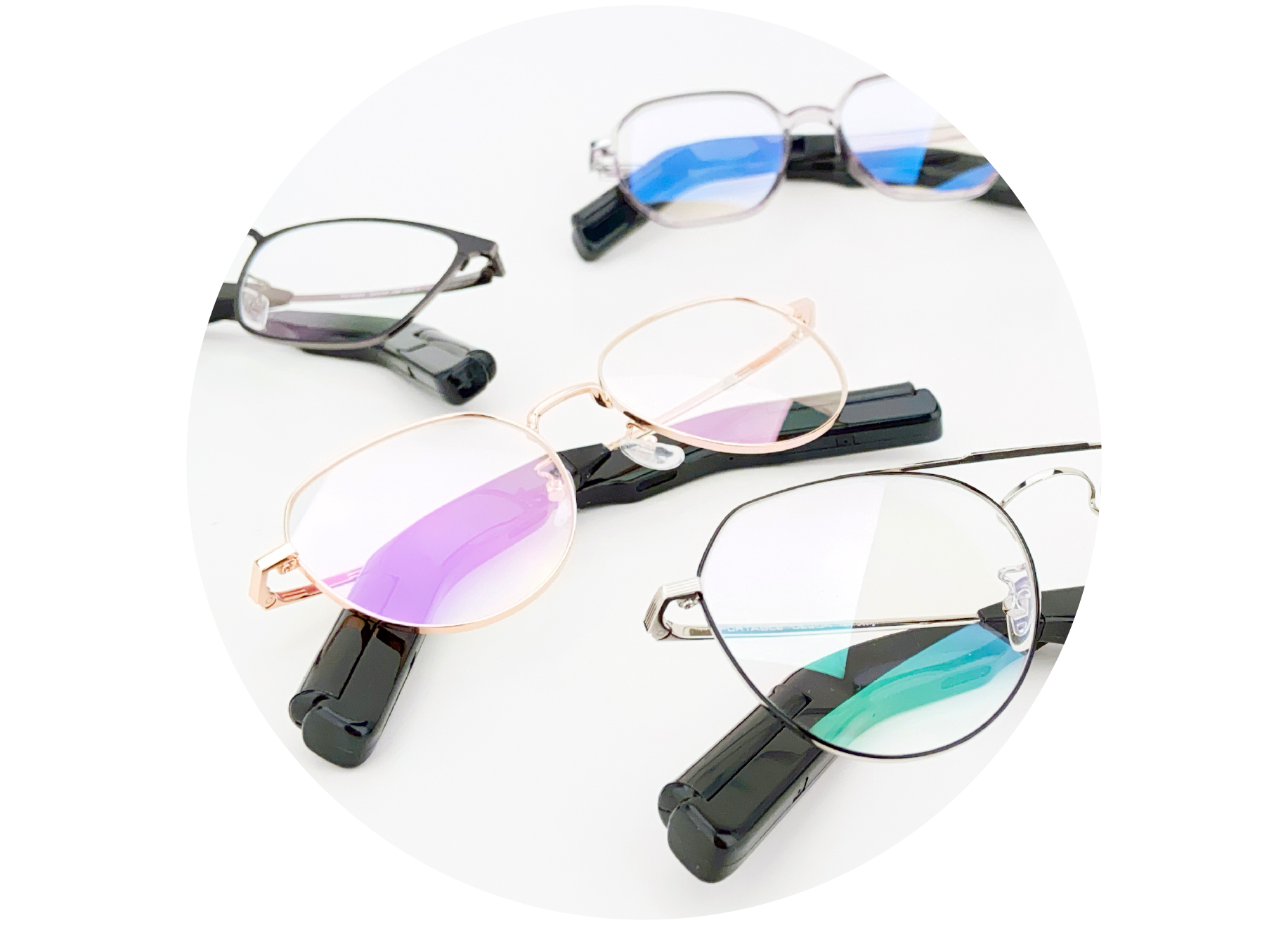 商務耳機結合眼鏡