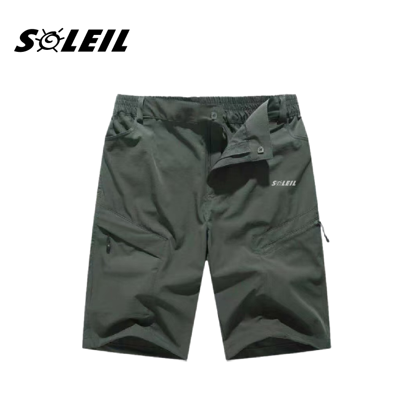 SOLEIL 口袋設計排汗短褲 黑 軍綠 灰 休閒/戶外/露營/冰涼 20SL1906