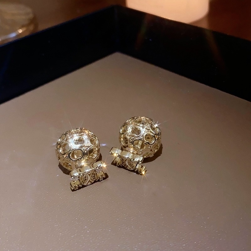 18k金銀鑽凱旋門 夢幻一體式珍珠系耳釘