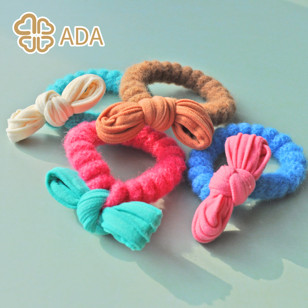 ADA 羊毛蝴蝶結髮繩1入〈全4款〉