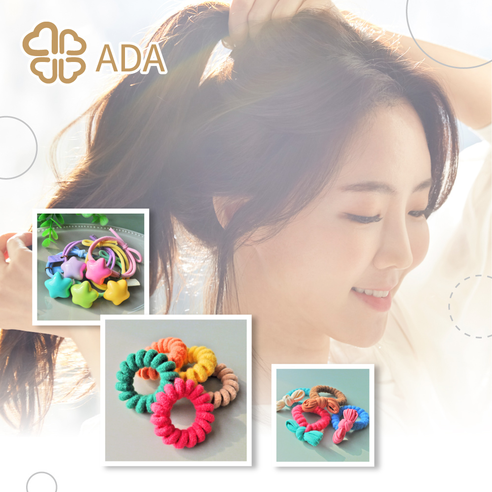 ADA 羊毛蝴蝶結髮繩1入〈全4款〉