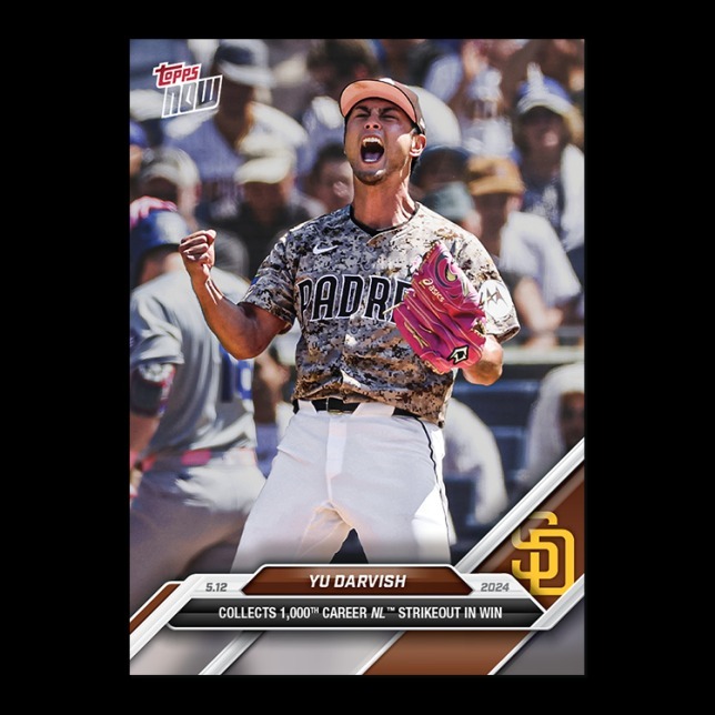 MLB球員卡 Yu Darvish - 2024 MLB TOPPS NOW® Card 183 - PR: 864