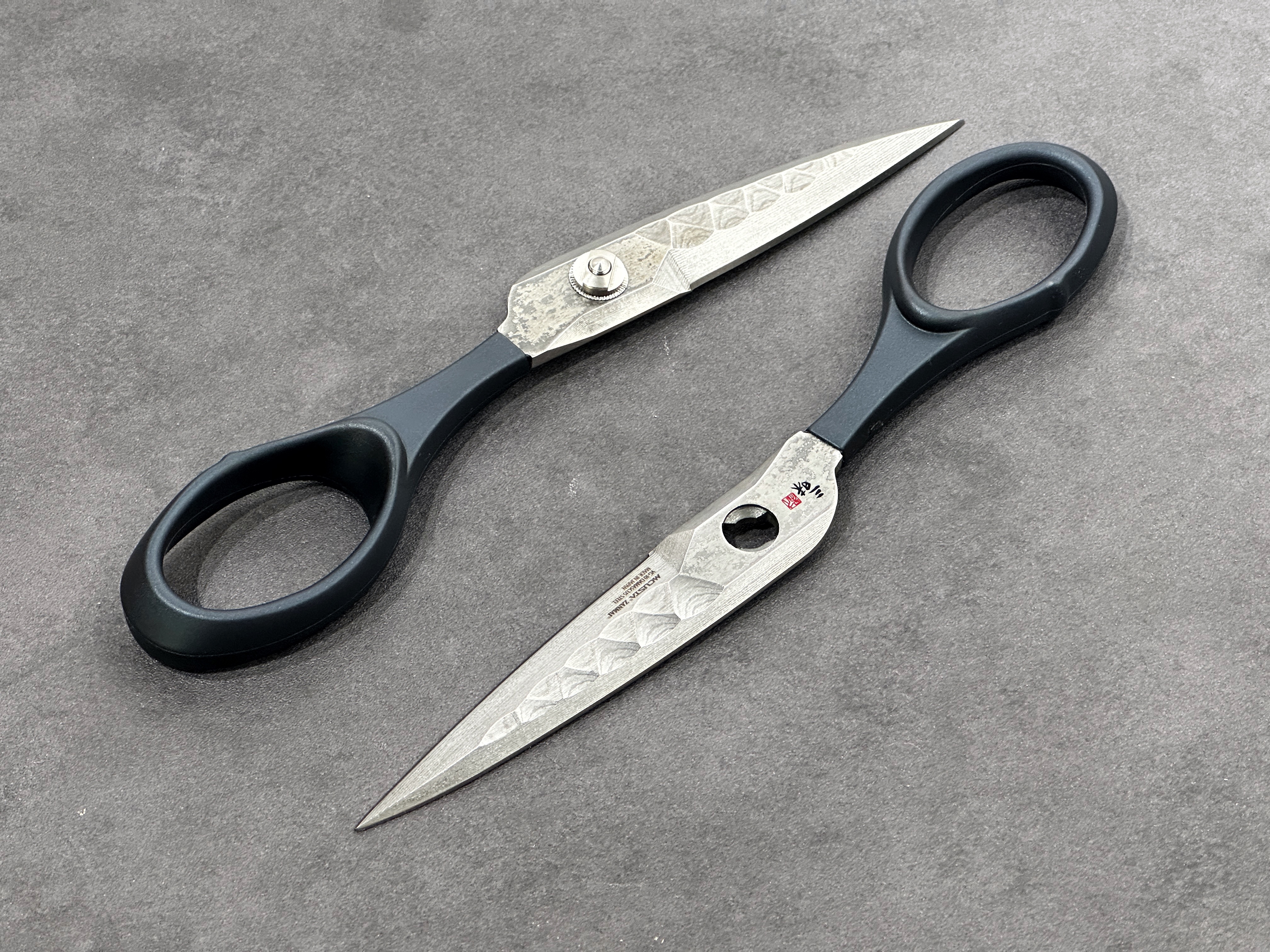 関の刃物 エムカスタ はさみ 富士山 ダマスカス 32層鋼 V金10号 桐箱