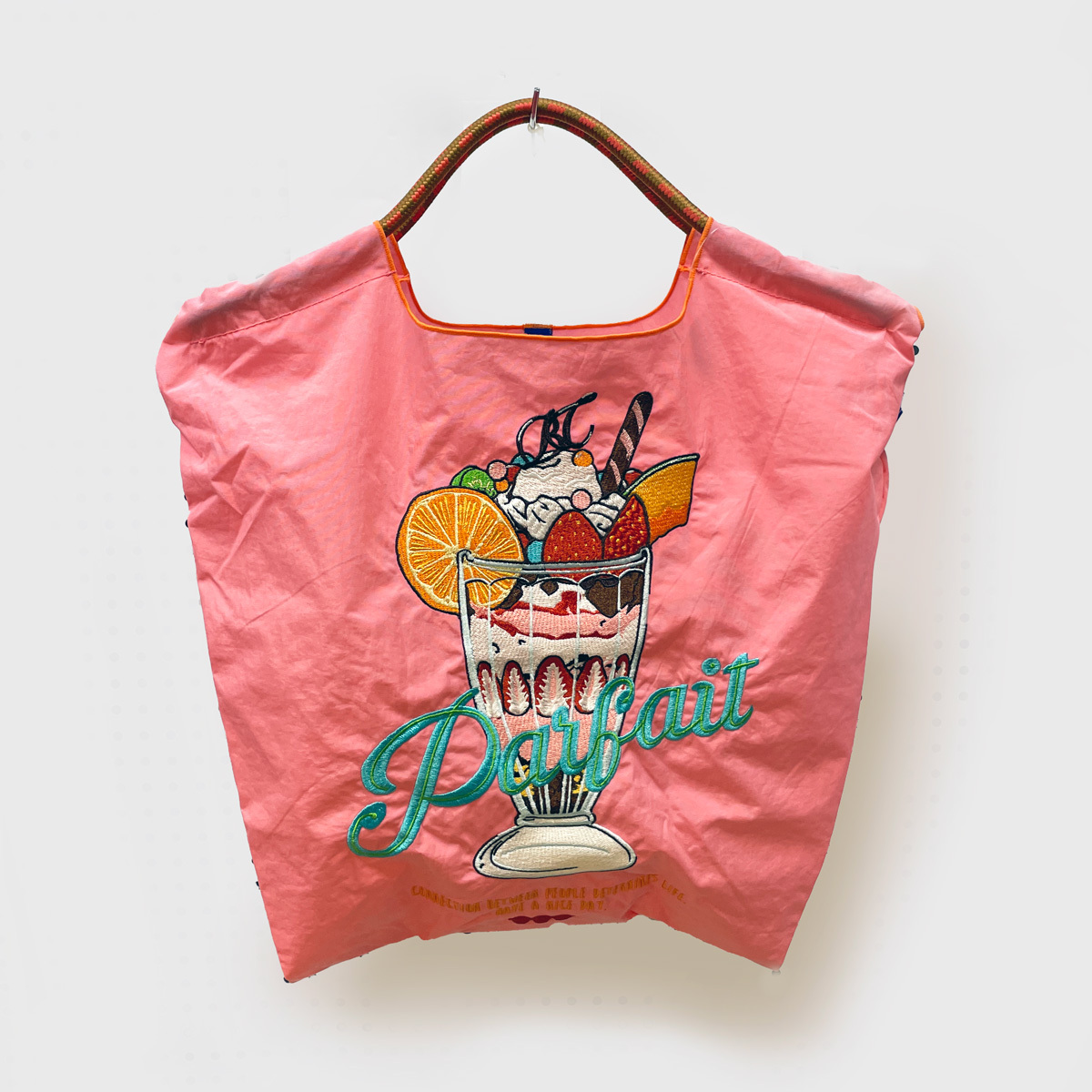 Ball＆Chain 刺繡環保購物袋 M號 - 粉紅 (30102909)