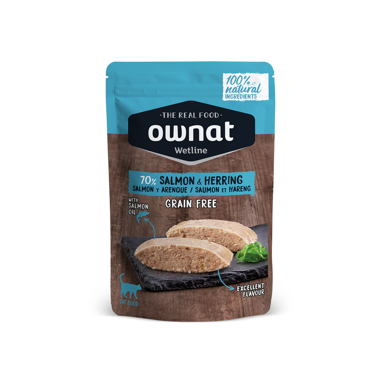 OWNAT 純天然貓咪濕糧| 三文魚鯡魚| 85g