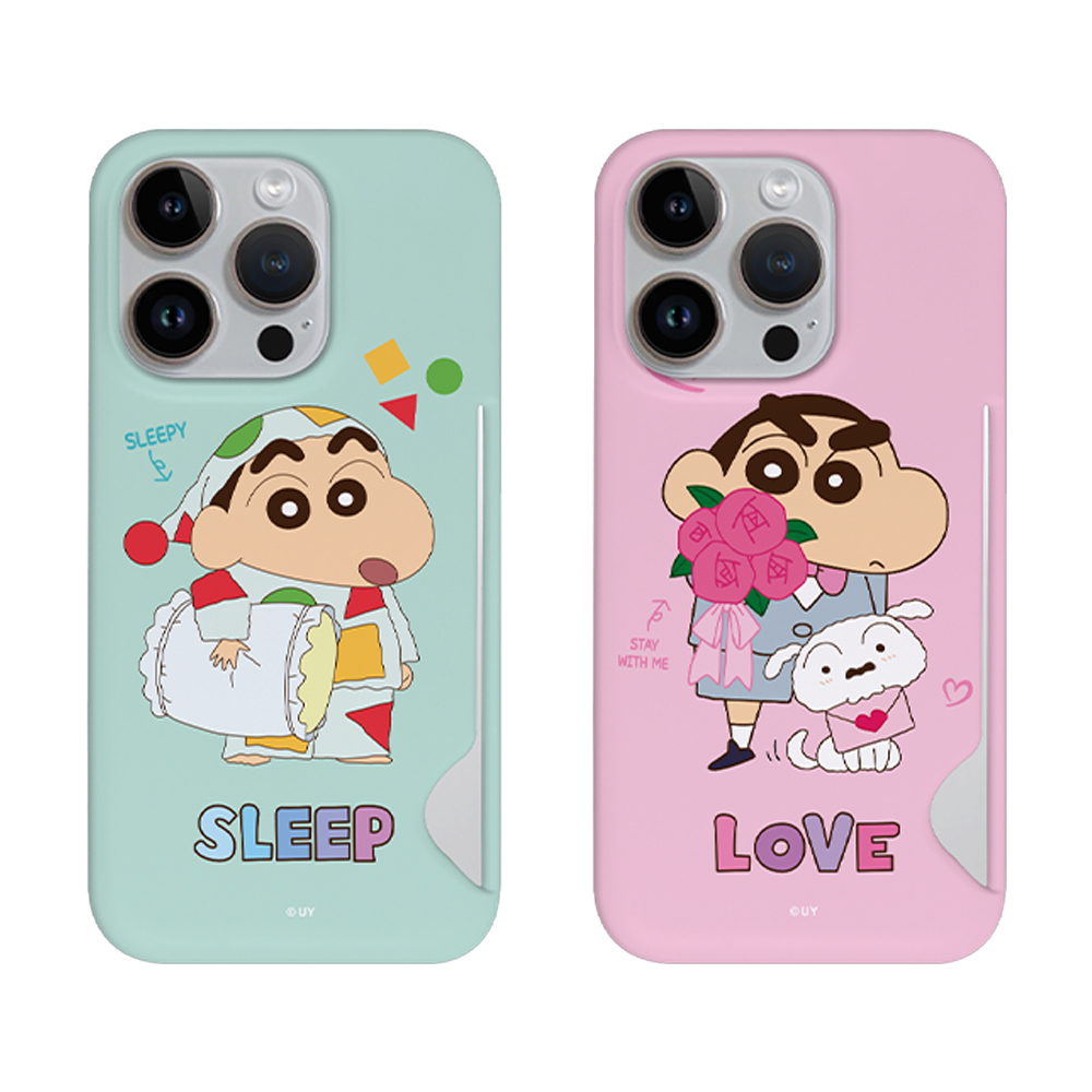 蠟筆小新 - Card hard Case - 貼身插卡槽手機硬殼 CD