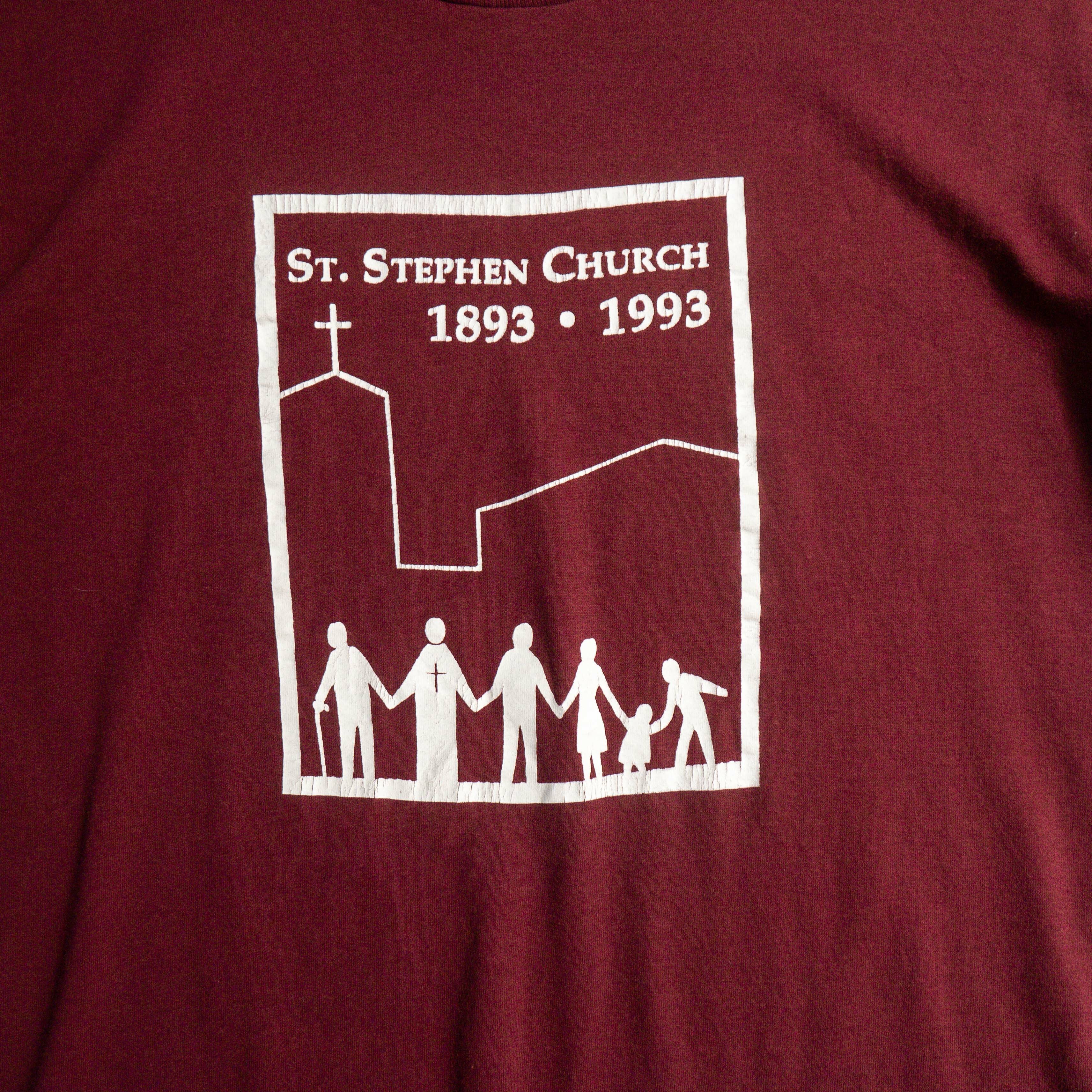 80-90S SCREEN STARS VINTAGE TEE 美國製 酒紅 教會 短袖 T恤