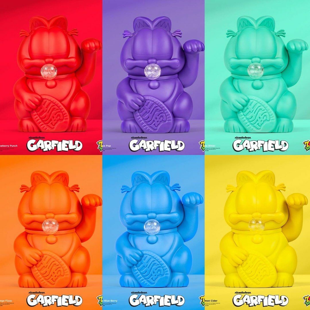 Garfield Loves Fruits 𝐌𝐚𝐧𝐞𝐤𝐢𝐍𝐞𝐤𝐨 by ZCWO  (Strawberry Punch / Orange Fizzy / Lemon Cider / Lime Bitter / Blue-Blue-Berry / Grape Pop)