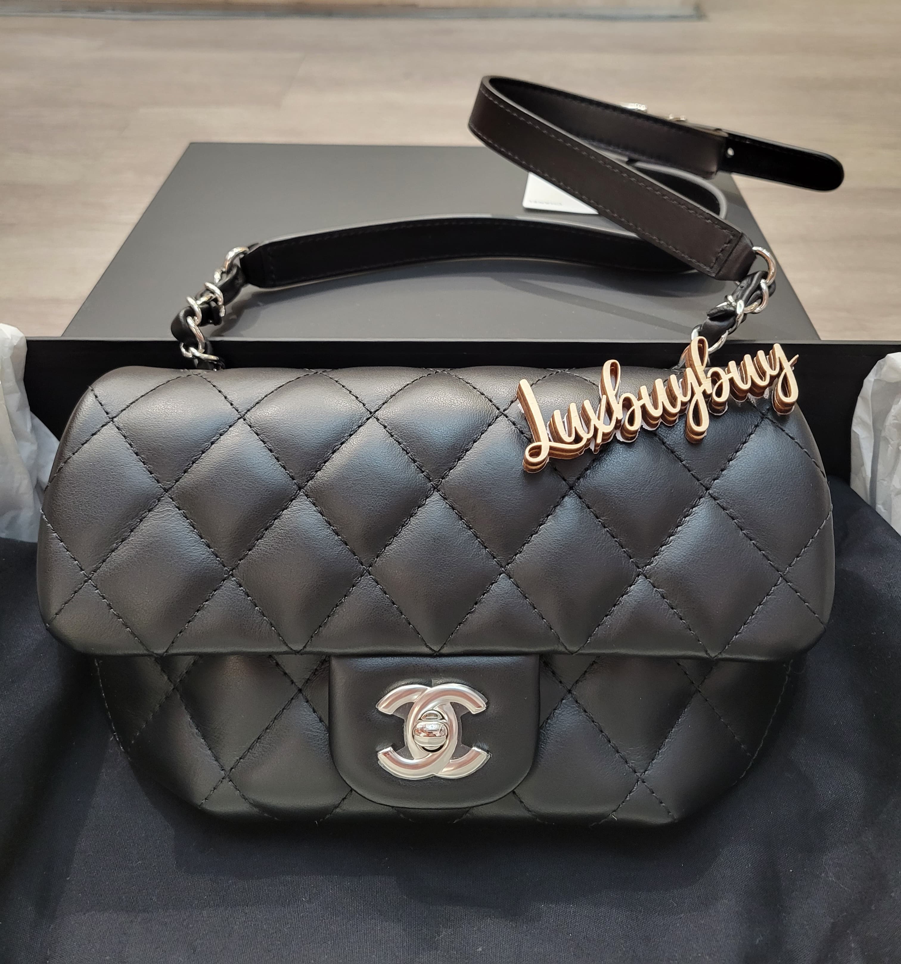 CHANEL STAFF UNIFORM BELT BAG BLACK 黑色