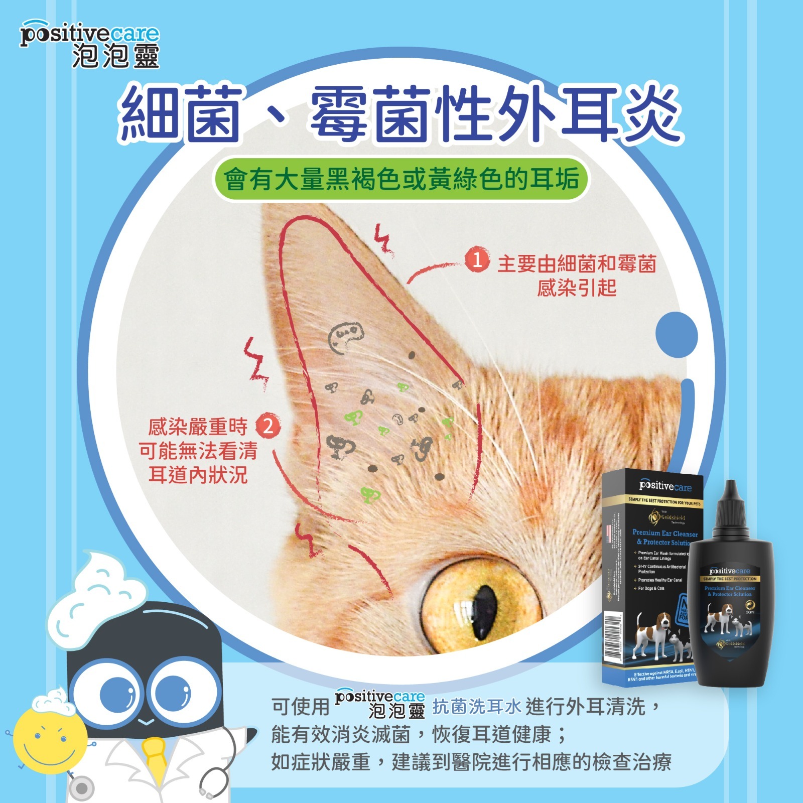 泡泡靈- 特效抗菌洗耳水30ml [貓犬用]