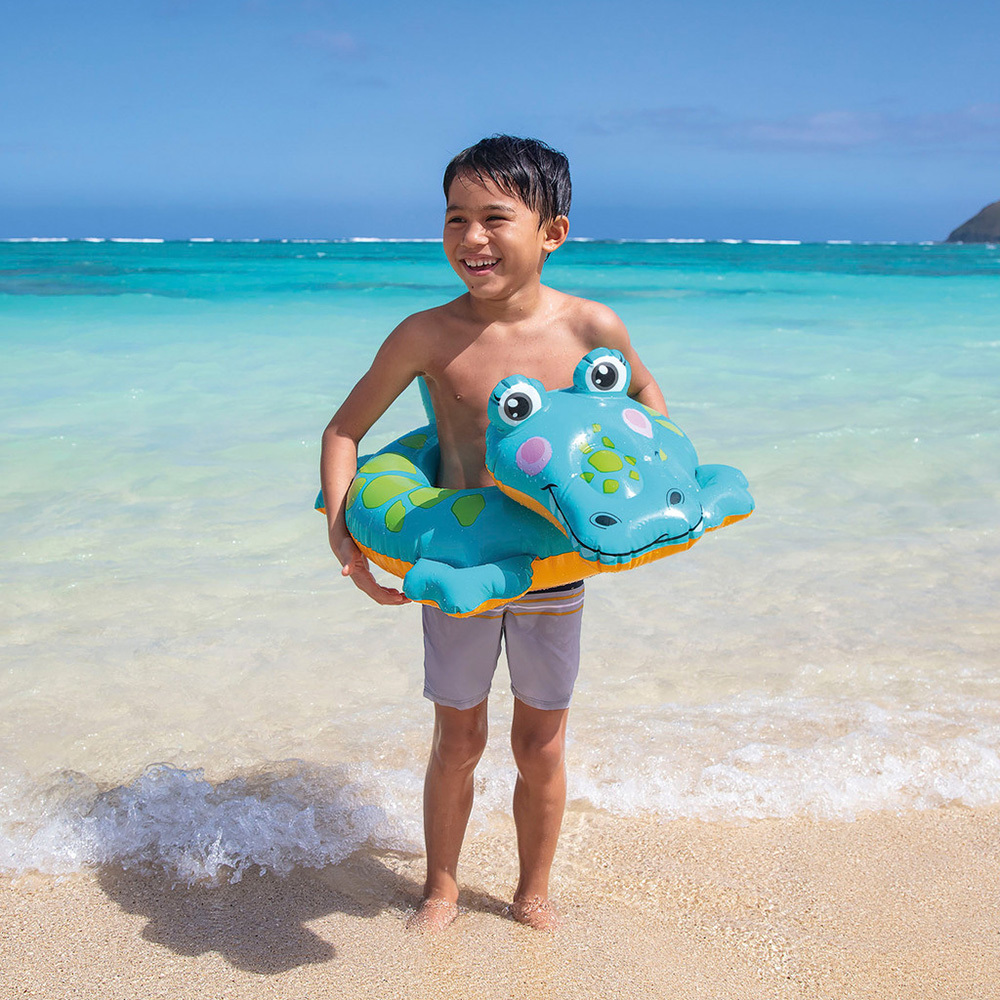 動物造型充氣泳圈水泡 - 綠