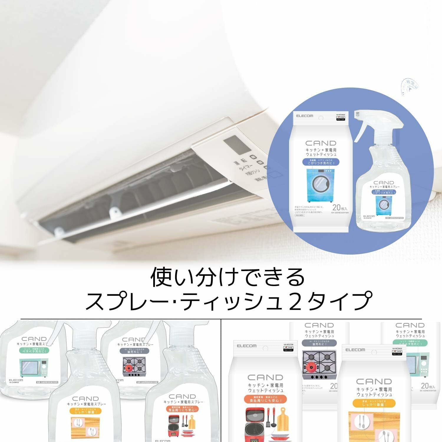 (日本製) 洗衣機&空調清潔紙巾__“CAND”系列廚房/家電清潔劑 (HA-WCWA20)