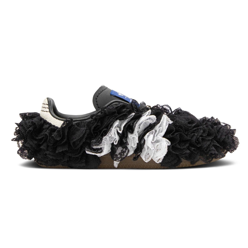 <連線代購商品>Caroline Hu x ADIDAS SAMBA OG 黑色 蕾絲 低筒休閒鞋【JS2778】