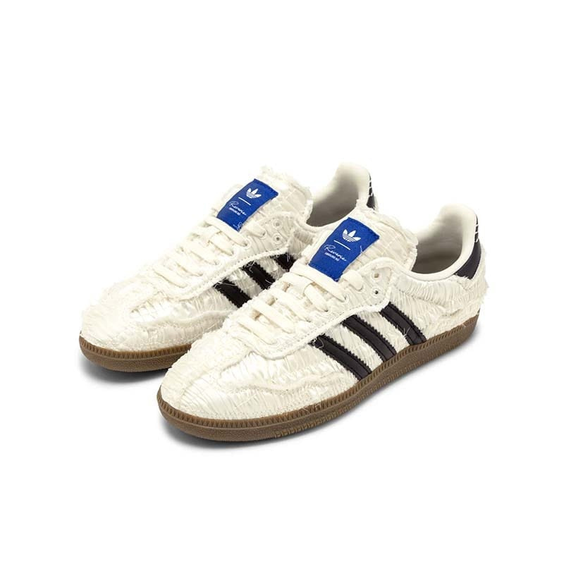 <連線代購商品>Caroline Hu x ADIDAS SAMBA OG 白黑 緞面 SATIN 低筒休閒鞋【JQ4748】