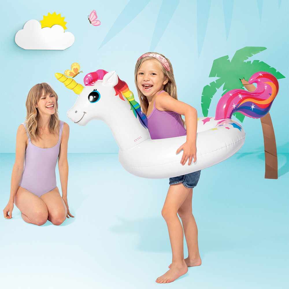 動物造型充氣泳圈水泡 - 白