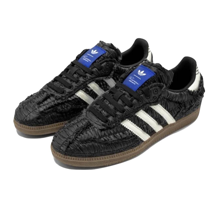 <連線代購商品>Caroline Hu x ADIDAS SAMBA OG 黑色絲綢 緞面 SATIN 低筒休閒鞋【JQ4749】