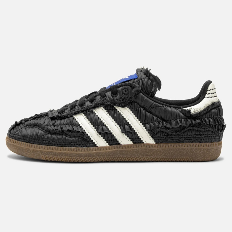 <連線代購商品>Caroline Hu x ADIDAS SAMBA OG 黑色絲綢 緞面 SATIN 低筒休閒鞋【JQ4749】