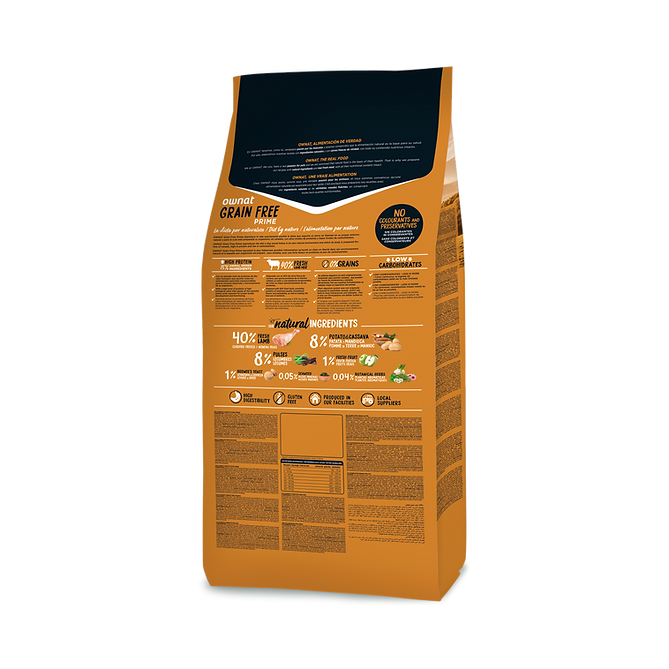 Ownat 無穀物鮮肉狗糧 - 放牧草飼小羔羊 (全齡犬, 中顆粒）