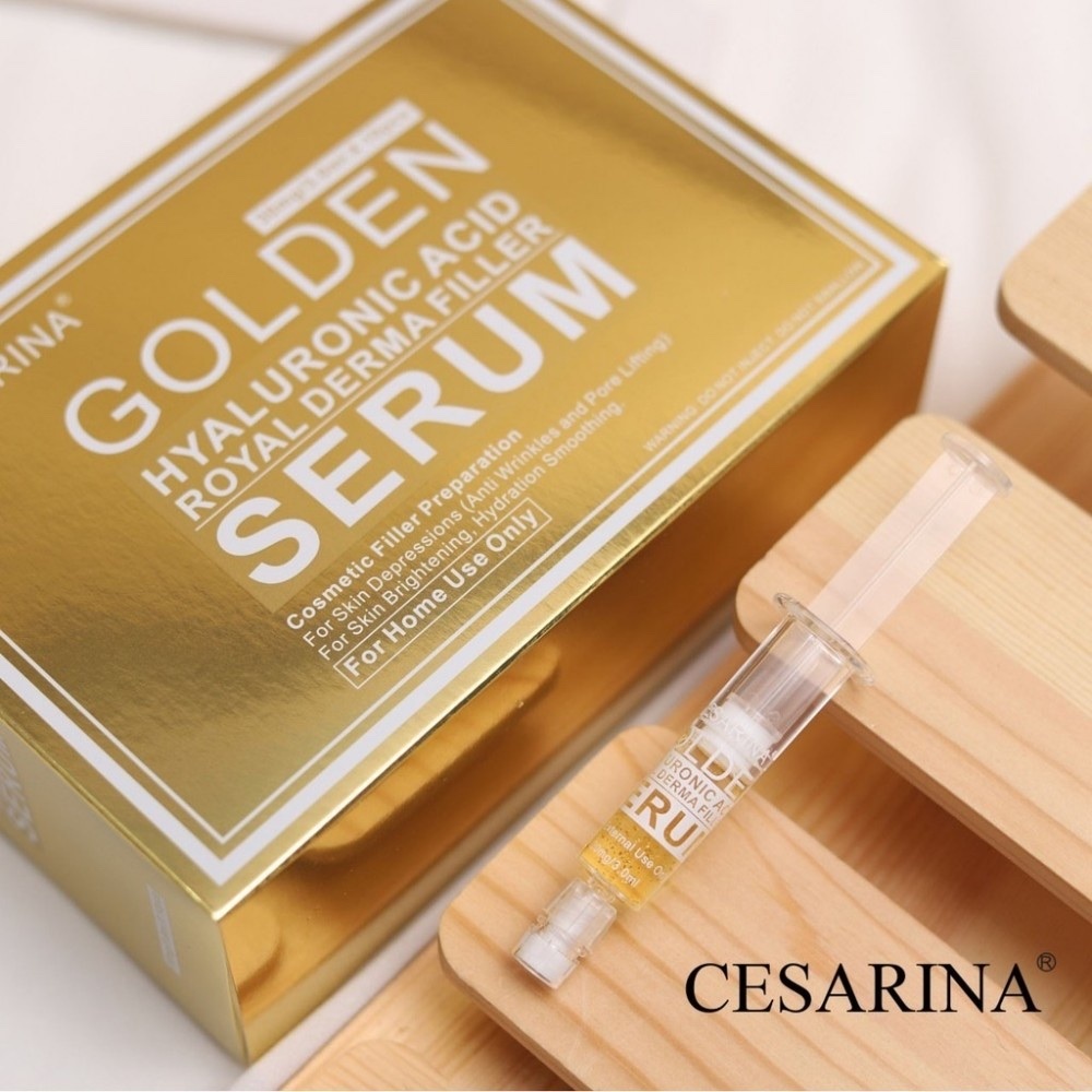 CESARINA Golden Hyaluronic Acid Derma Filler Serum 微量黃金水感肌塗抹水光針 (第二代) 3ml x 10