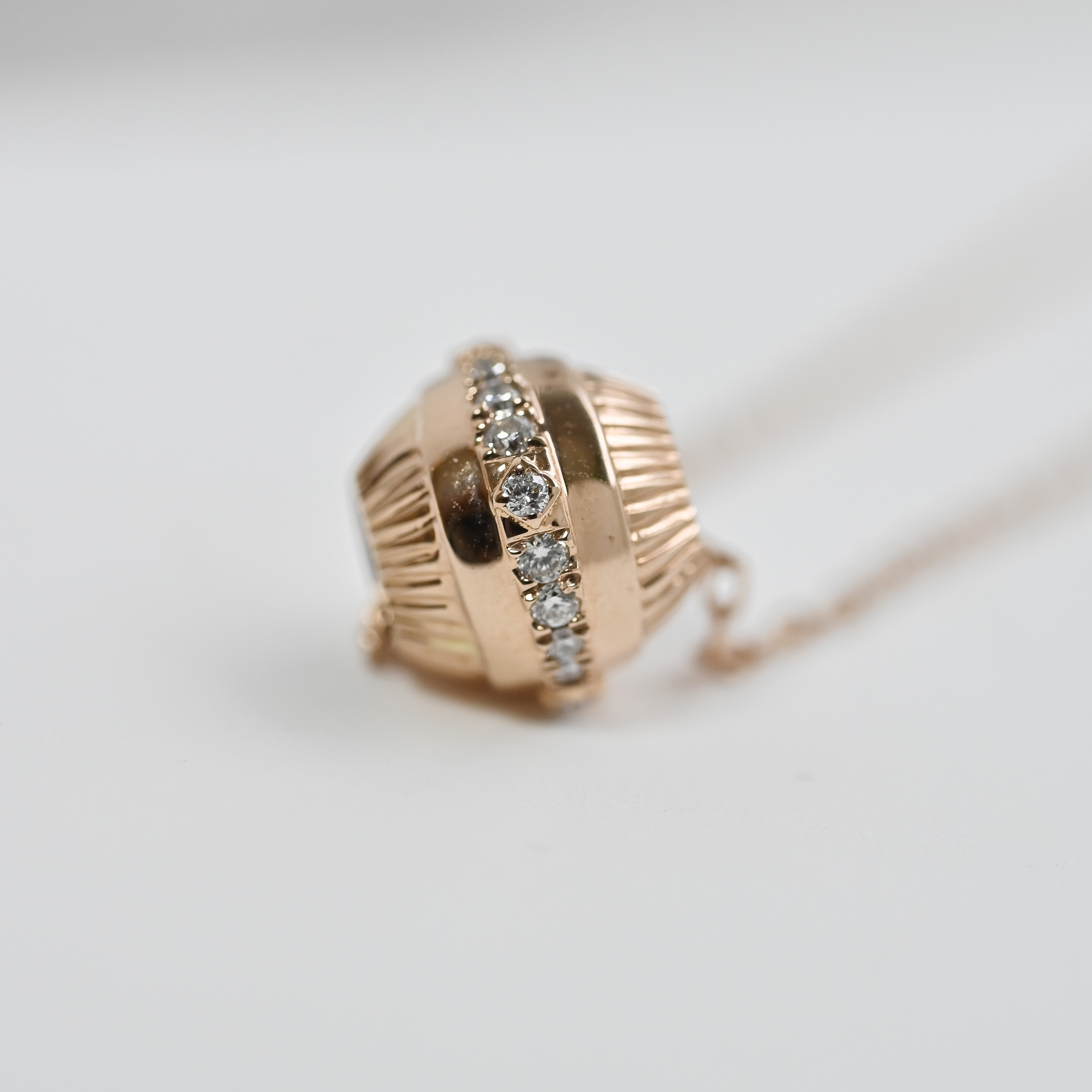 18K Madre Diamond Charm Necklace