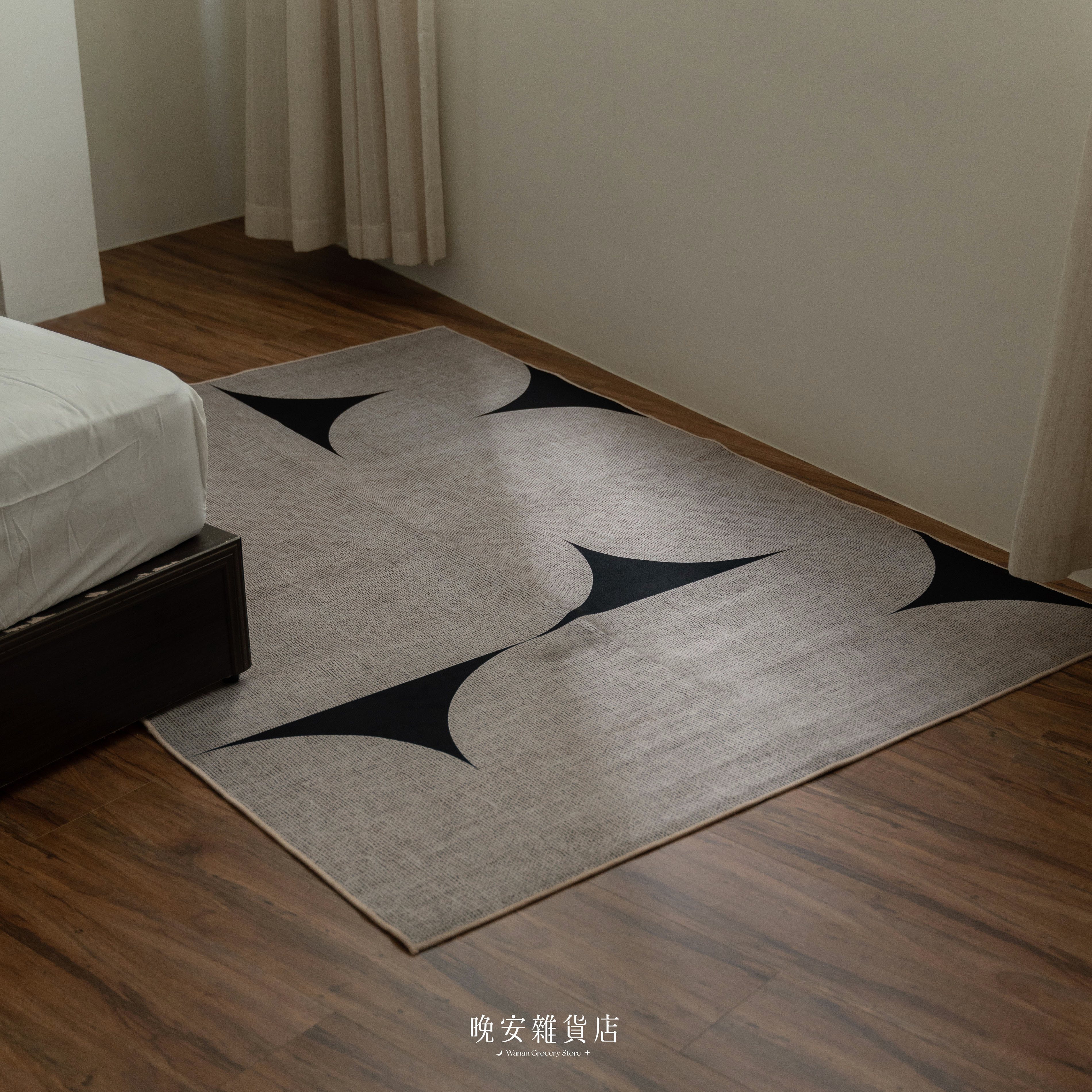 【不規則印花】法式藝術風大地毯