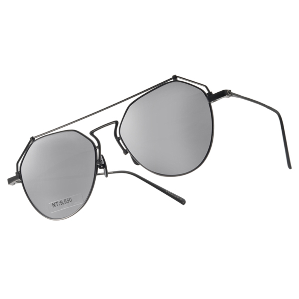 【STEALER】BEAM C01M 摩登切角圓框太陽眼鏡(水銀鏡面)