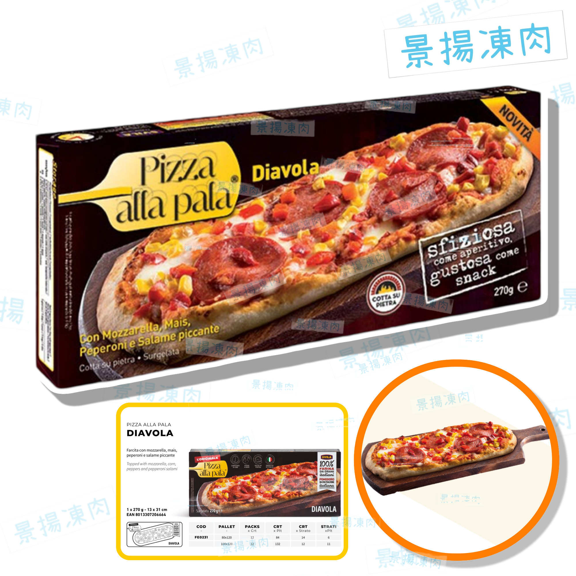 意大利辣肉腸粟米薄餅