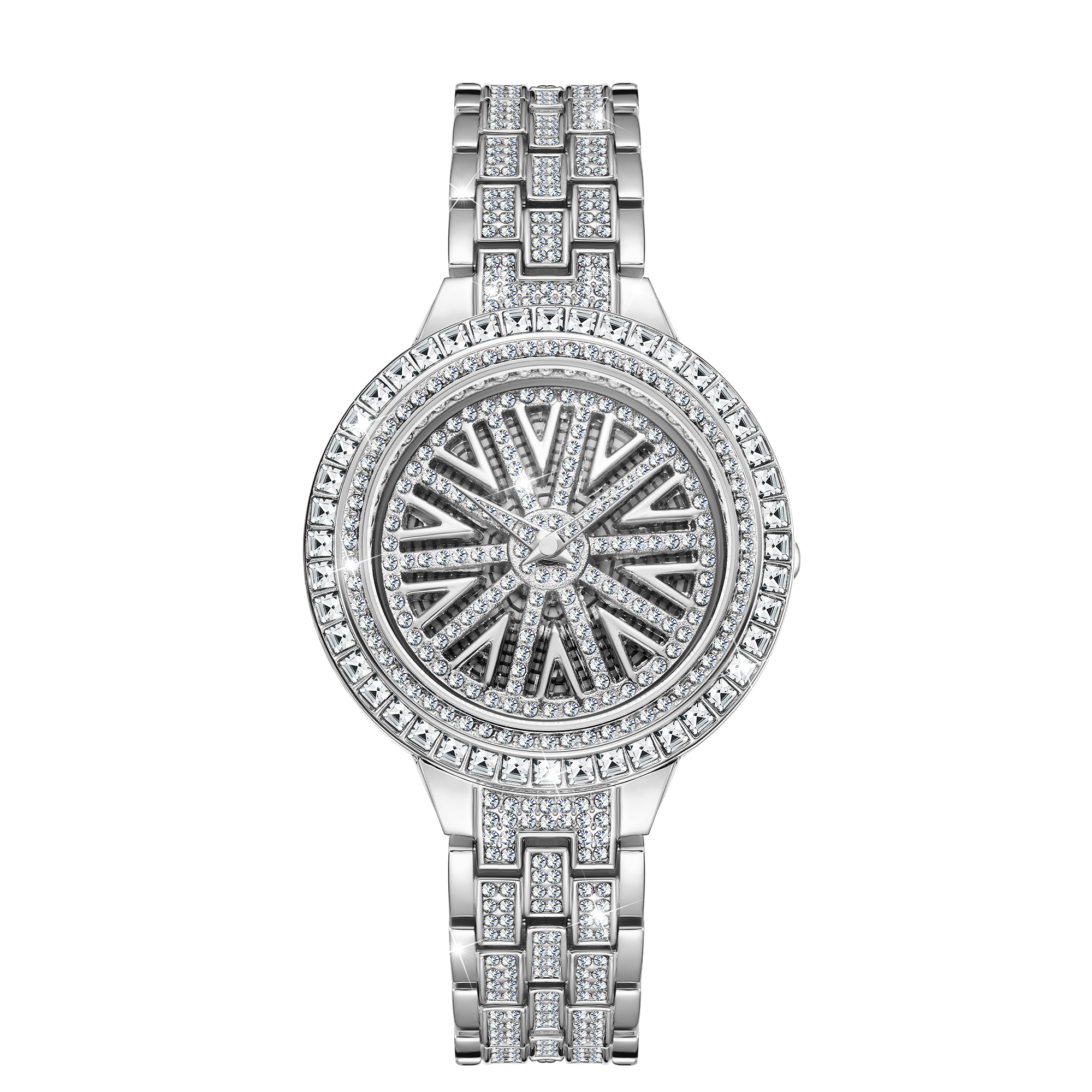 【Labaoli 娜寶麗】璀璨水鑽 鏤空標盤 滿鑽名媛腕錶