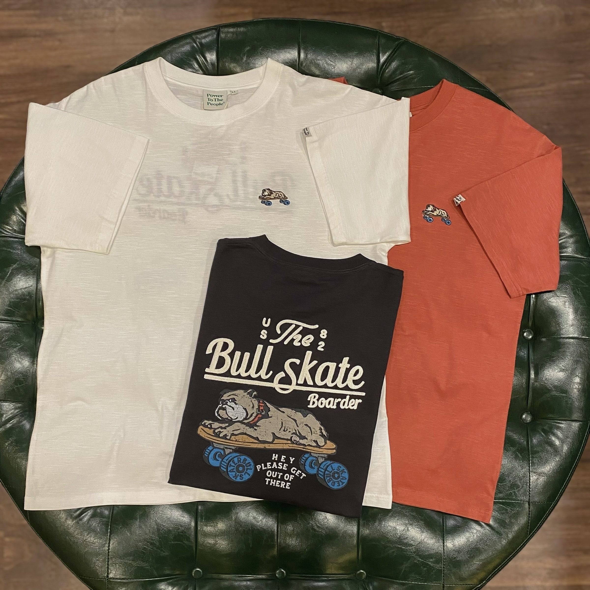 【日貨】鬥牛犬滑板平紋布短TEE